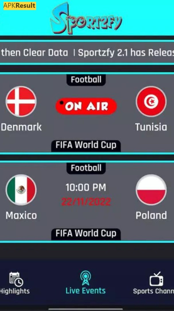 Sportzfy TV App